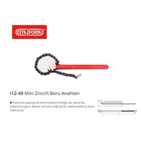 Ceta Form I12-40 4 inç 300 mm Mini Zincirli Boru Anahtarı
