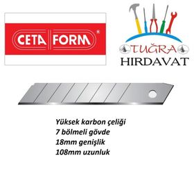 Ceta Form J45-R 10'lu 18 mm Maket Bıçağı Yedeği
