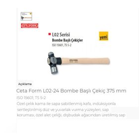 Ceta Form L02-24 24 700 gr Bombe Başlı Çekiç
