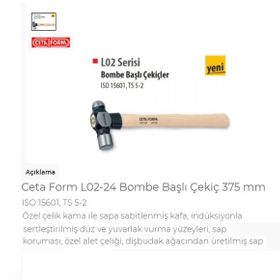 Ceta Form L02-24 24 700 gr Bombe Başlı Çekiç