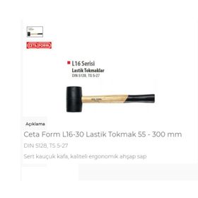Ceta Form L16-30 55 mm Lastik Tokmak