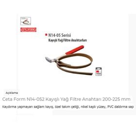 Ceta Form N14-052 160 mm Kayışlı Yağ Filtre Anahtarı