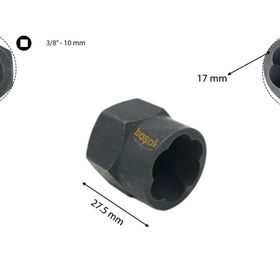 Ceta Form R32-17 1-2 inç Spiral 17 mm Lokma Anahtar