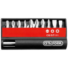 Cetaform CB/ST111 11 Parça Düz Yıldız Pozidriv Bits Uç Takımı