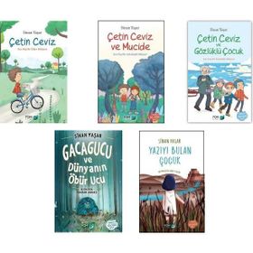 Çetin Ceviz - Çetin Ceviz ve Mucide - Çetin Ceviz ve Gözlüklü Çocuk - Yazıyı Bulan Çocuk - Gacagucu ve Dünyanın Öbür Ucu - 5 Kitap Set - Sinan Yaşar