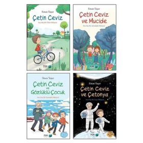 Çetin Ceviz ve Mucide - Çetin Ceviz ve Gözlüklü Çocuk - Çetin Ceviz ve Çetonya - Çetin Ceviz Serisi 4 Kitap Set - Sinan Yaşar