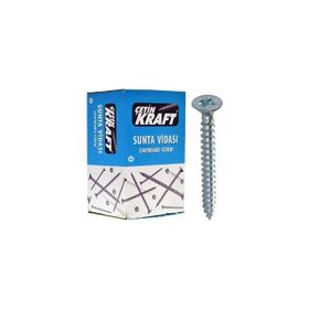 Çetin Kraft 3.5x50 mm 500'lü YHB Sivri Uçlu Tam Diş Sunta Vidası