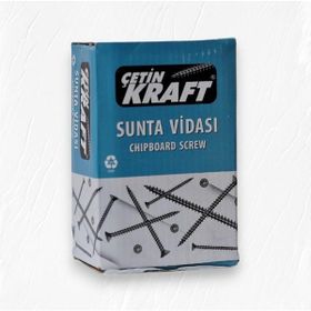 Çetin Kraft 4x30 mm 500'lü YHB Sivri Uçlu Tam Diş Sunta Vidası