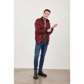 Çetinkaya 7342 Chester Polo Erkek Bondit Dik Yaka Bordo Mont