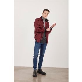 Çetinkaya 7342 Chester Polo Erkek Bondit Dik Yaka Bordo Mont