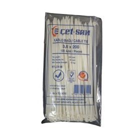 Çetsan 10803CB.03620 3.6x200 mm Beyaz 100 Adet Kablo Bağı