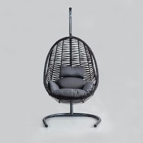 Cewi Cosmo Swing Kahve Rattan Gri Oturumlu Salıncak