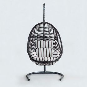 Cewi Cosmo Swing Kahve Rattan Zebra-Kahve Oturumlu Salıncak