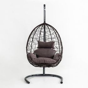 Cewi Deco Swing Kahve Rattan Kahve Oturumlu Salıncak