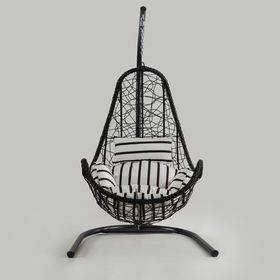 Cewi Net Swing Kahve Rattan Zebra Oturumlu Salıncak