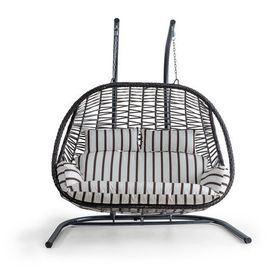 Cewi Pop Swing Kahve Rattan Zebra Oturumlu Salıncak