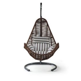 Cewi Zen Swing Kahve Rattan Zebra Oturumlu Salıncak