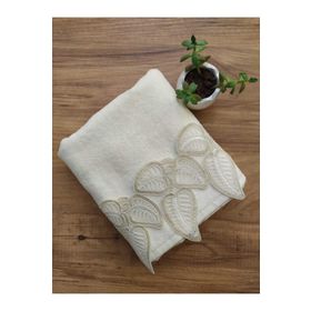 Çeyiz Bahçesi 50x90 cm Krem Leaf Havlu