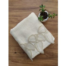 Çeyiz Bahçesi 50x90 cm Krem Leaf Havlu