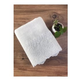 Çeyiz Bahçesi 50x90 cm Krem Liza Kadife Havlu
