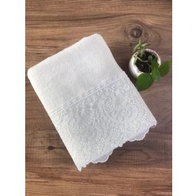 Çeyiz Bahçesi 50x90 cm Krem Liza Kadife Havlu