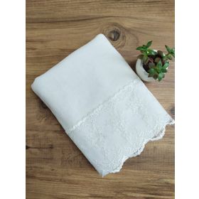 Çeyiz Bahçesi 50x90 cm Krem Pıtırcık Kadife Havlu