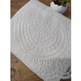 Çeyiz Bahçesi 50x90 cm Krem Venüs Kadife Havlu
