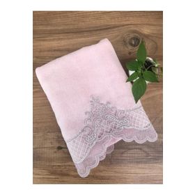 Çeyiz Bahçesi 50x90 cm Pudra Neva Kadife Havlu