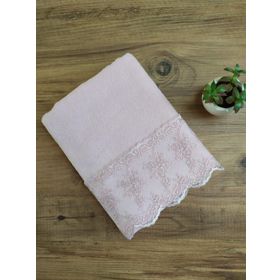 Çeyiz Bahçesi 50x90 cm Pudra Pıtırcık Kadife Havlu