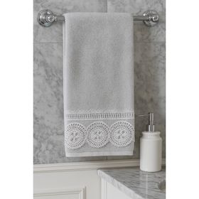 Çeyiz Bahçesi Ahu 50x90 cm Gri Kadife Havlu