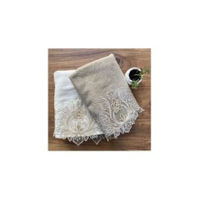 Çeyiz Bahçesi Ahva 50x90 cm Cappuccino Kadife Havlu