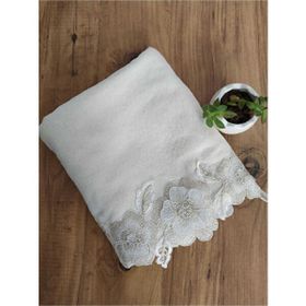 Çeyiz Bahçesi Gülşen 50x90 cm 3 Boyutlu Krem Kadife Havlu