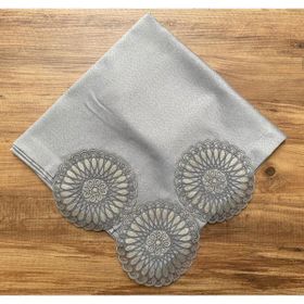 Çeyiz Bahçesi Hayal Krem Gri 50x90 cm Havlu ve 100x100 cm Bohça Takım