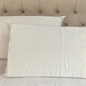 Çeyiz Bahçesi Mahidevran 2 Adet 50x70 cm Güpürlü Krem Yastık Kılıfı