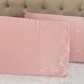 Çeyiz Bahçesi Mahidevran 2 Adet 50x70 cm Güpürlü Pudra Yastık Kılıfı