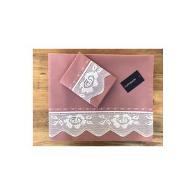 Çeyiz Bahçesi Rose Dantelli Pikolu Çift Kişilik Nevresim Takımı