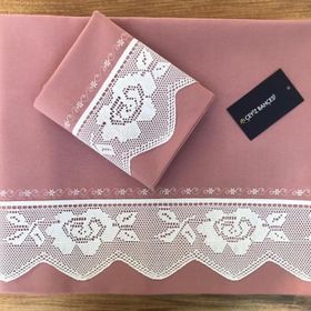 Çeyiz Bahçesi Rose Dantelli Pikolu Çift Kişilik Nevresim Takımı