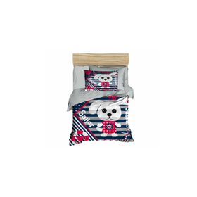 Çeyiz Diyarı 177855-11 Dijital Baskılı 3d Bebek Sailor Gri Nevresim Takımı