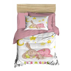 Çeyiz Diyarı 177855-18 Dijital Baskılı 3d Bebek Night Pudra Nevresim Takımı