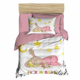 Çeyiz Diyarı 177855-18 Dijital Baskılı 3d Bebek Night Pudra Nevresim Takımı