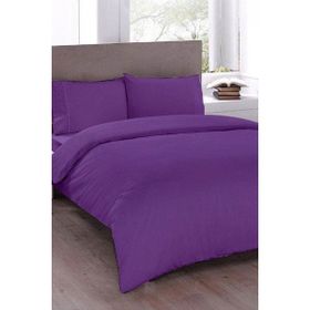 Çeyiz Diyarı 200x200 cm Pure Mürdüm Çift Kişilik Nevresim Seti
