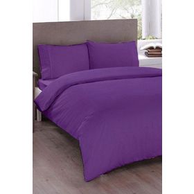 Çeyiz Diyarı 200x200 cm Pure Mürdüm Çift Kişilik Nevresim Seti
