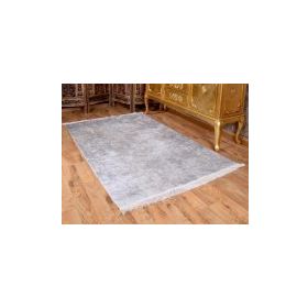 Çeyiz Diyarı 658201 Duru Gri Latex Kaymaz Taban Dijital Baskı Kadife 180x280 cm Halı