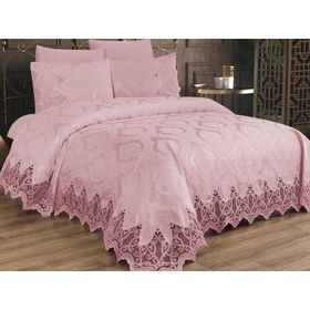 Çeyiz Diyarı Bellisimo Pudra Çift Kişilik Pike Takımı Seti