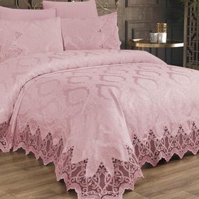 Çeyiz Diyarı Bellisimo Pudra Çift Kişilik Pike Takımı Seti