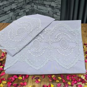 Çeyiz Diyarı Fransız Dantelli Gri Eslem Çeyizlik Nevresim Takımı