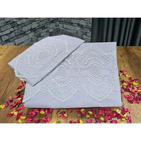 Çeyiz Diyarı Fransız Dantelli Gri Eslem Çeyizlik Nevresim Takımı