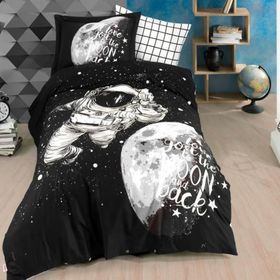 Çeyiz Diyarı Galaxy Siyah Tek Kişilik Nevresim Takımı