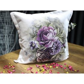 Çeyiz Diyarı Goblen 2 Adet 60x60 cm Krem Kırlent Kılıfı