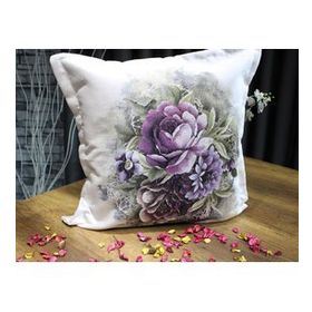Çeyiz Diyarı Goblen 2 Adet 60x60 cm Krem Kırlent Kılıfı